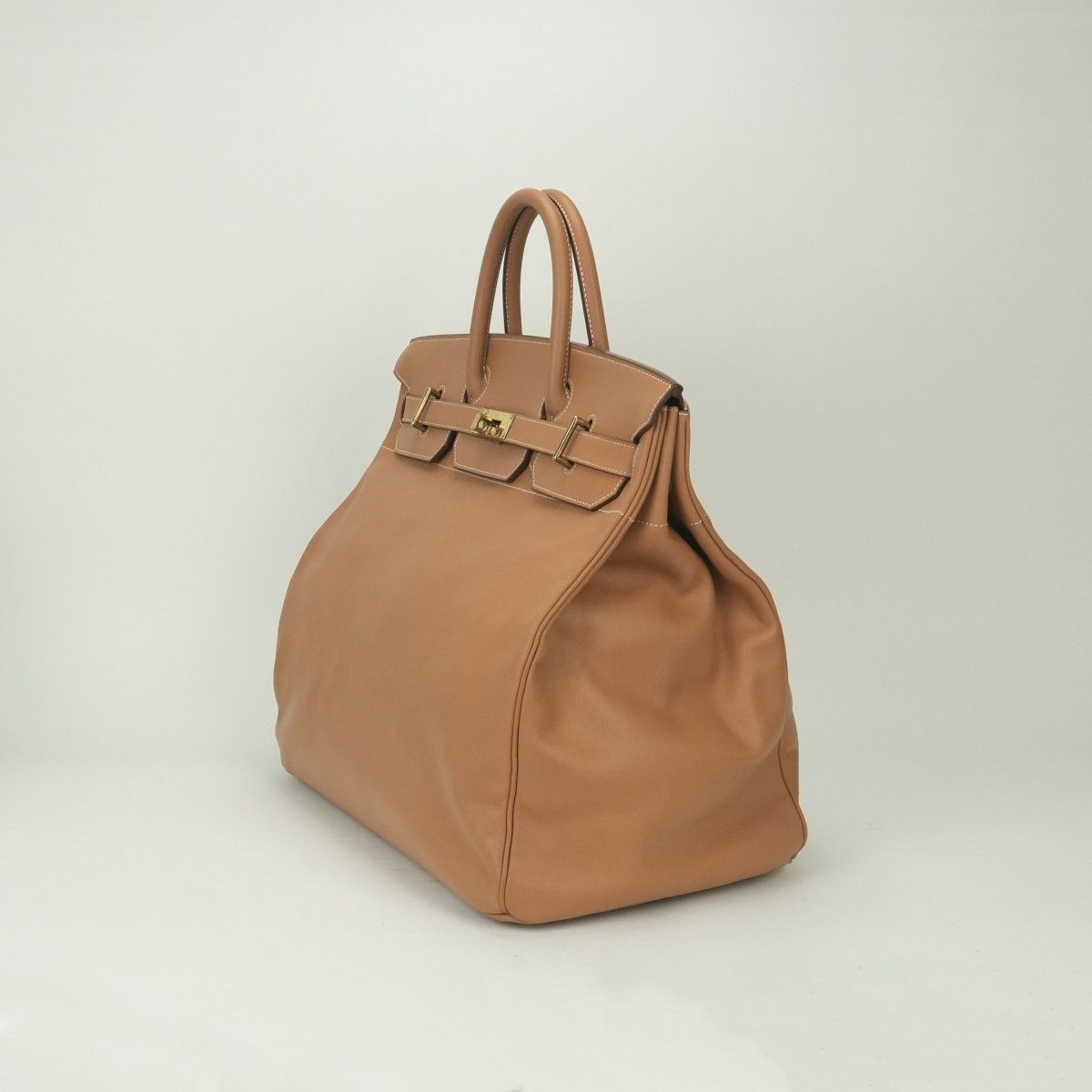 Hermes Haut Courroies Hac 45 Hac 45 Tote Courchevel Gold Brown Handbag — view 2