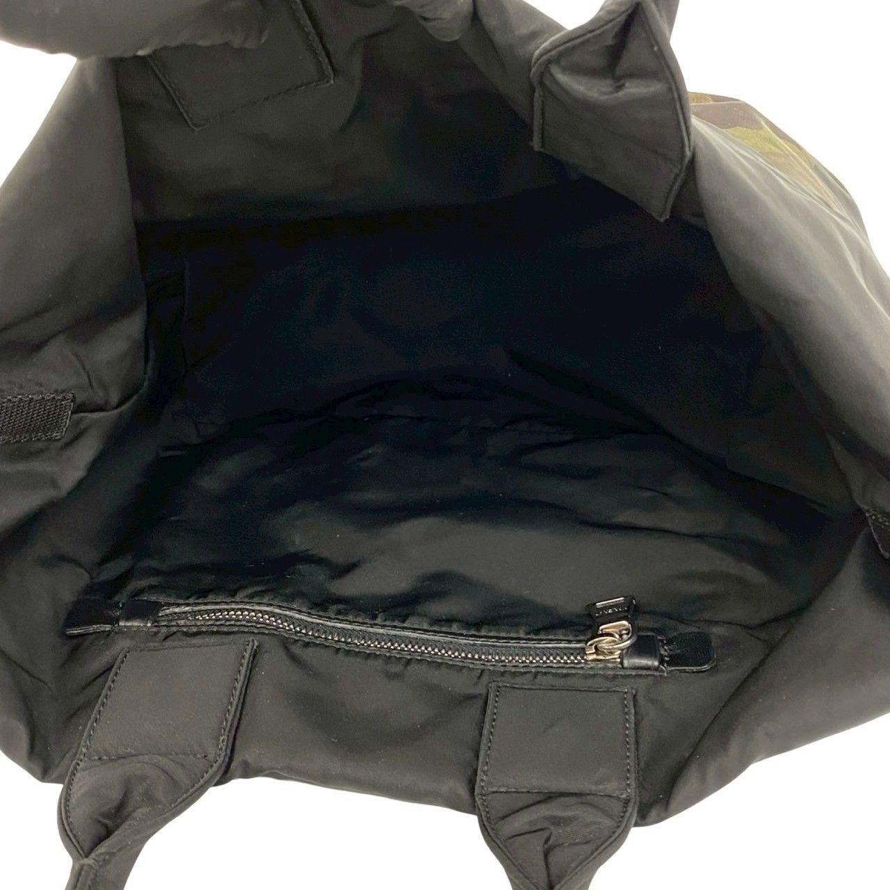 Prada Camouflage Triangle Logo Nylon 2-Way Reversible Shoulder Bag Green Black — view 9