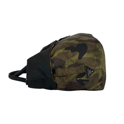Prada Camouflage Triangle Logo Nylon 2-Way Reversible Shoulder Bag Green Black — view 5