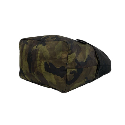 Prada Camouflage Triangle Logo Nylon 2-Way Reversible Shoulder Bag Green Black — view 8