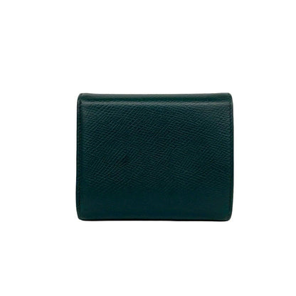 Celine Small Trifold Leather Wallet Mini Card Case Dark Green — view 2