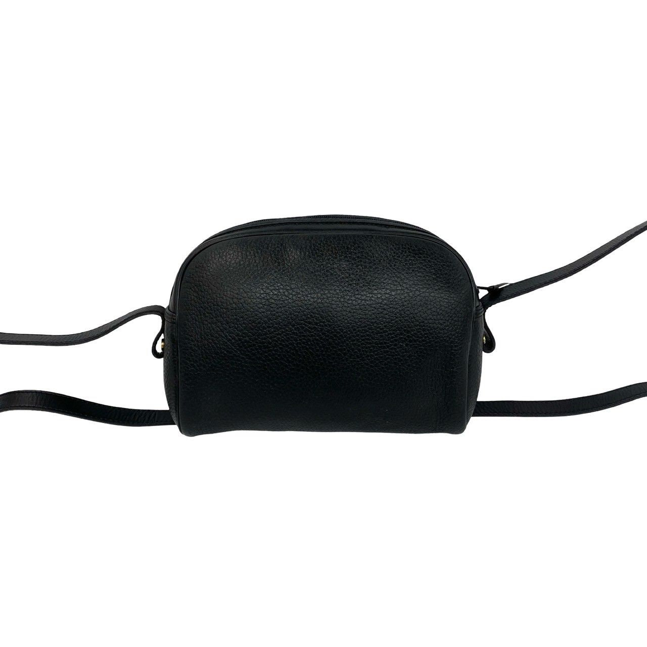 Dior Vintage CD Logo Leather Shoulder Bag Pochette Black — view 3