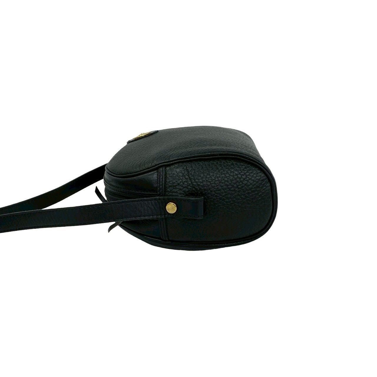 Dior Vintage CD Logo Leather Shoulder Bag Pochette Black — view 5