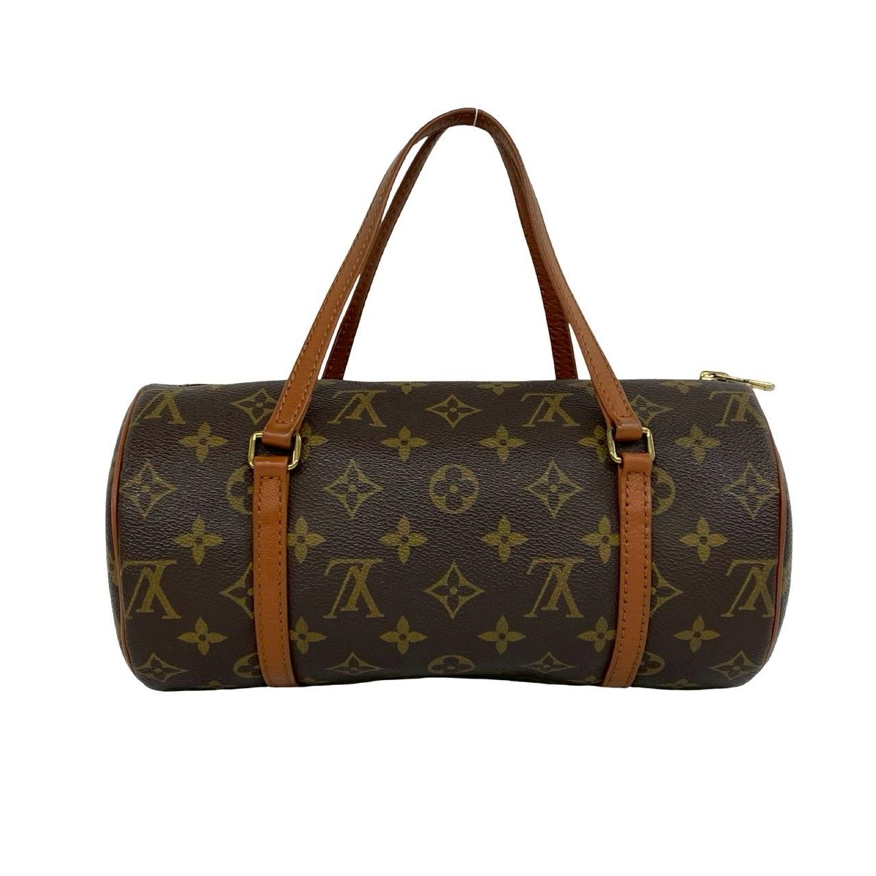 Louis Vuitton Vintage Papillon 26 Monogram Leather Mini Boston Bag Brown — view 3