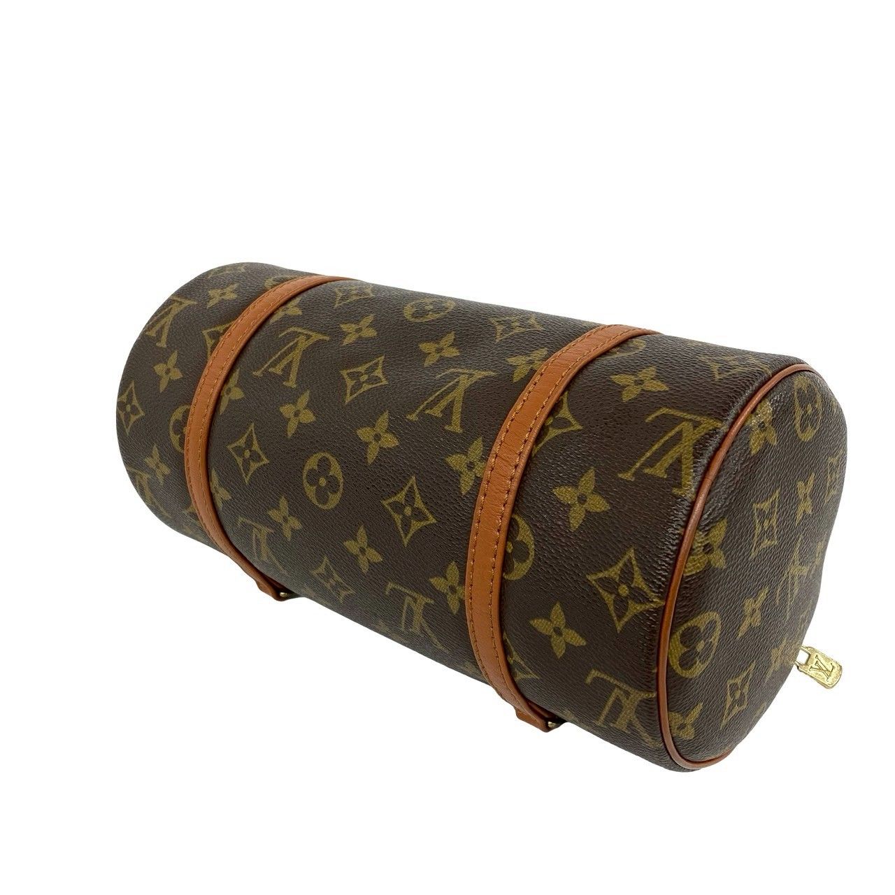 Louis Vuitton Vintage Papillon 26 Monogram Leather Mini Boston Bag Brown — view 8
