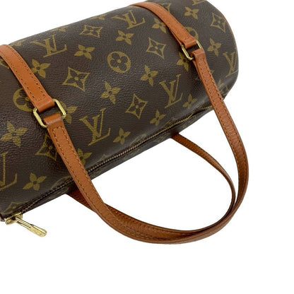 Louis Vuitton Vintage Papillon 26 Monogram Leather Mini Boston Bag Brown — view 4