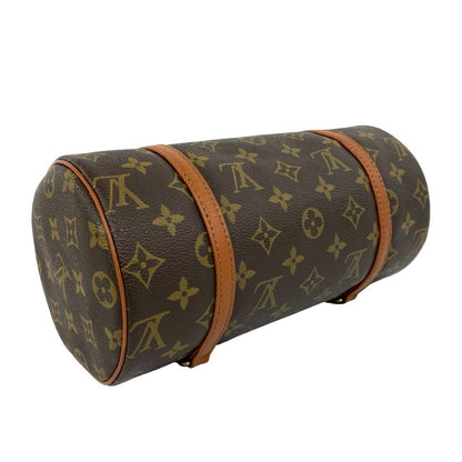 Louis Vuitton Vintage Papillon 26 Monogram Leather Mini Boston Bag Brown — view 7