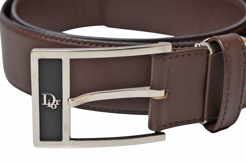 Dior Belt Reversible Leather Brown — view 2