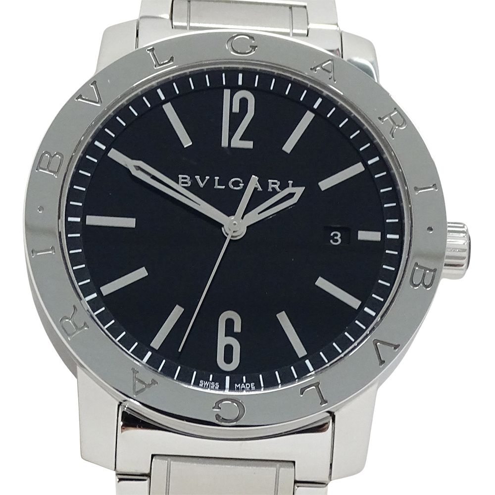 Bvlgari Automatic Winding at SS Silver Black Watch — view 2