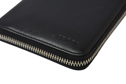 Prada Wallet Zip Around Saffiano Black — view 2