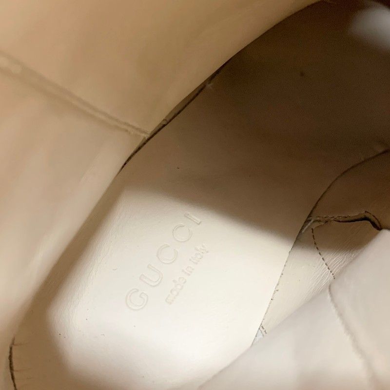 Gucci Boots Short Shoes Leather Black Brown GG Supreme Belt Logo Ankle — view 7