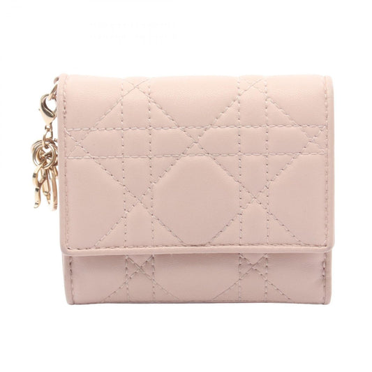 Dior Tri Foldwallet Pink Leather