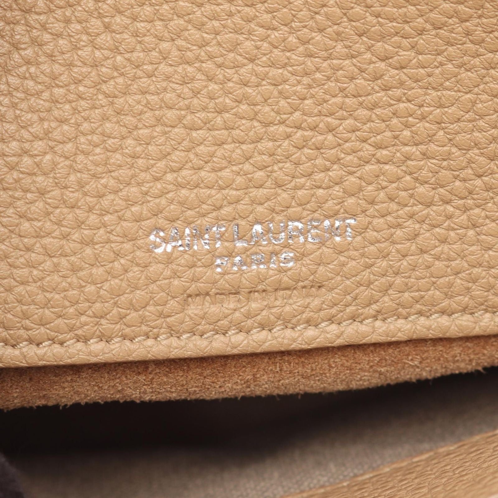 Saint Laurent Paris Tote Sac 2-Way Beige Leather Sac — view 4
