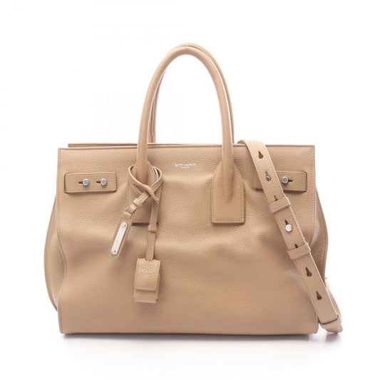 Saint Laurent Paris Tote Sac 2-Way Beige Leather Sac