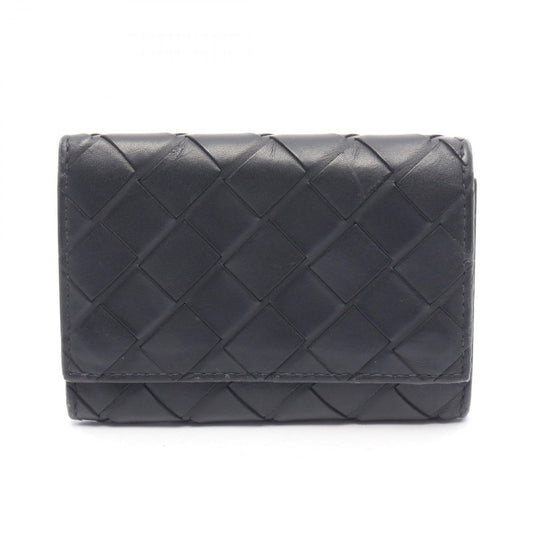 Bottega Veneta Key Case 6 Black Orange Leather Key Holder