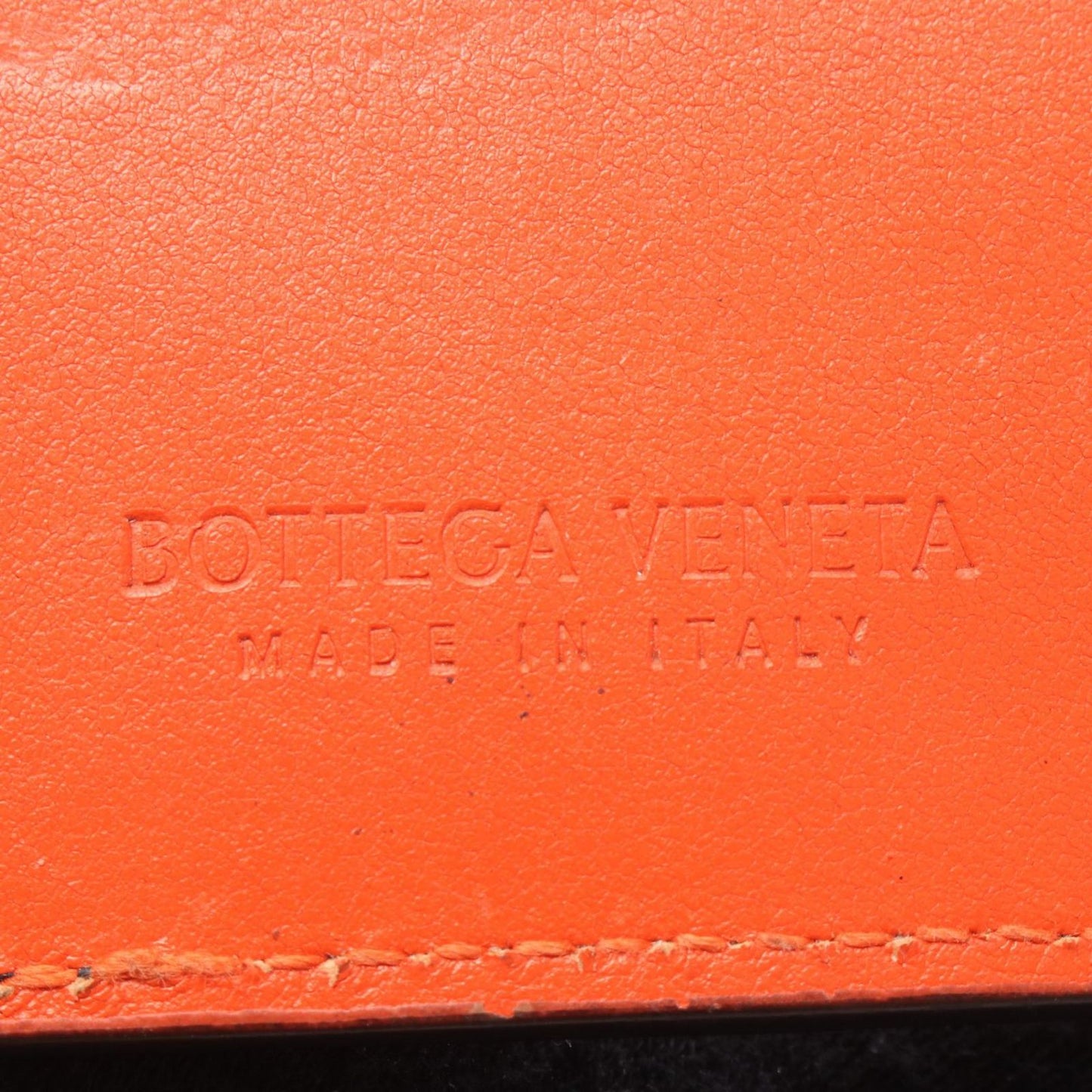 Bottega Veneta Key Case 6 Black Orange Leather Key Holder — view 4