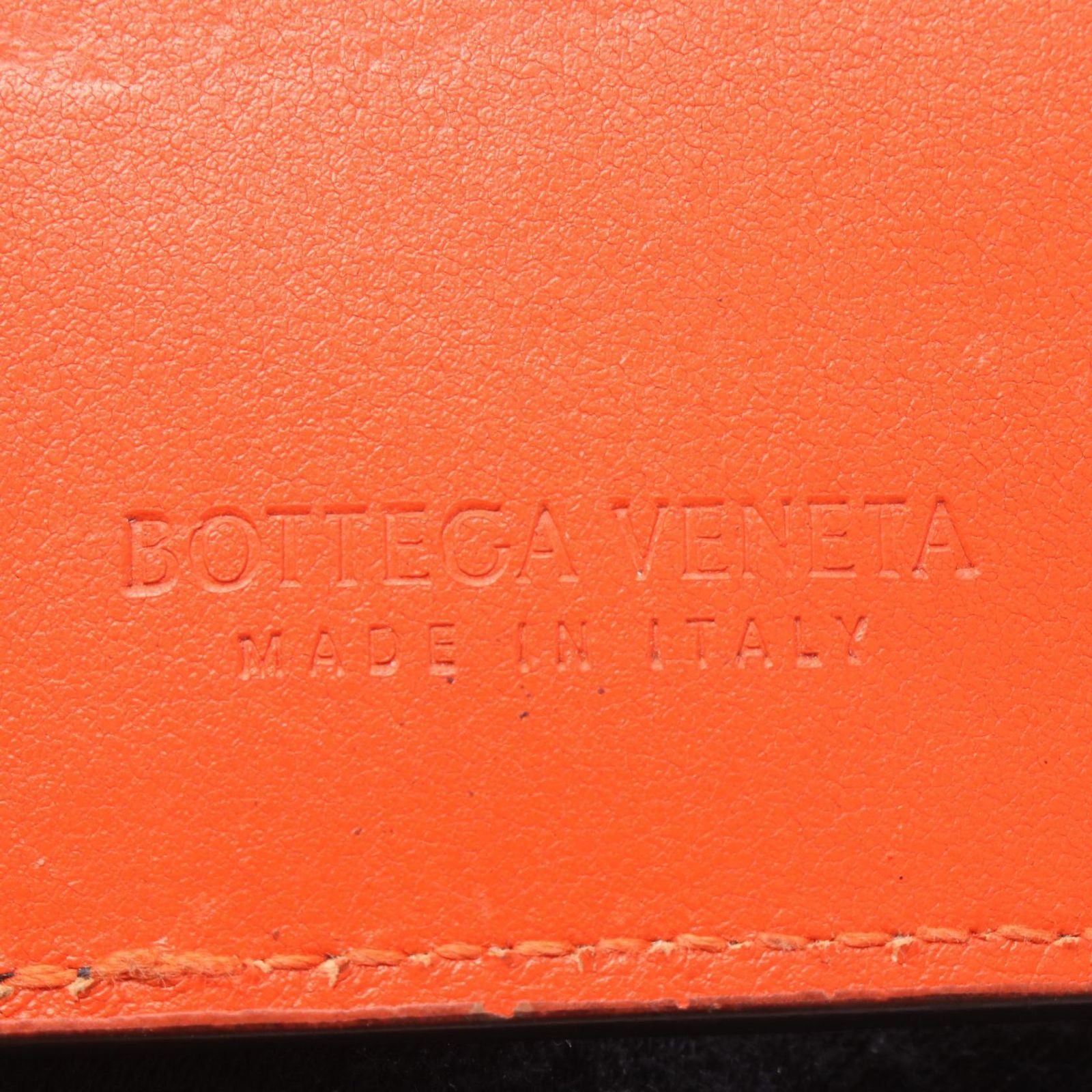 Bottega Veneta Key Case 6 Black Orange Leather Key Holder — view 4