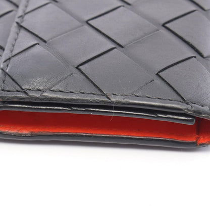 Bottega Veneta Key Case 6 Black Orange Leather Key Holder — view 9