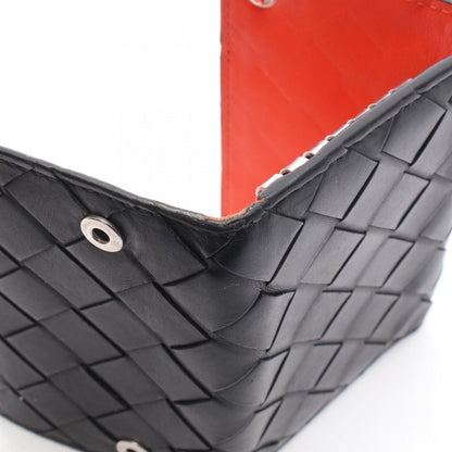 Bottega Veneta Key Case 6 Black Orange Leather Key Holder — view 6