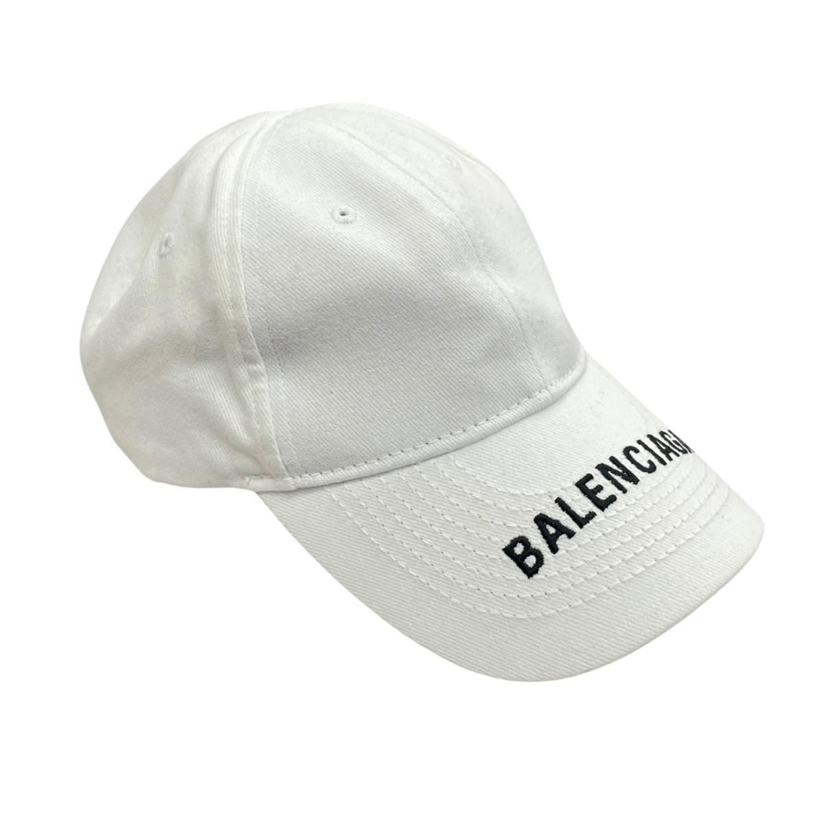 Balenciaga Logo Cap White Hat — view 2