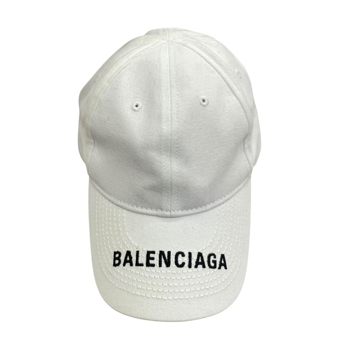 Balenciaga Logo Cap White Hat — view 3