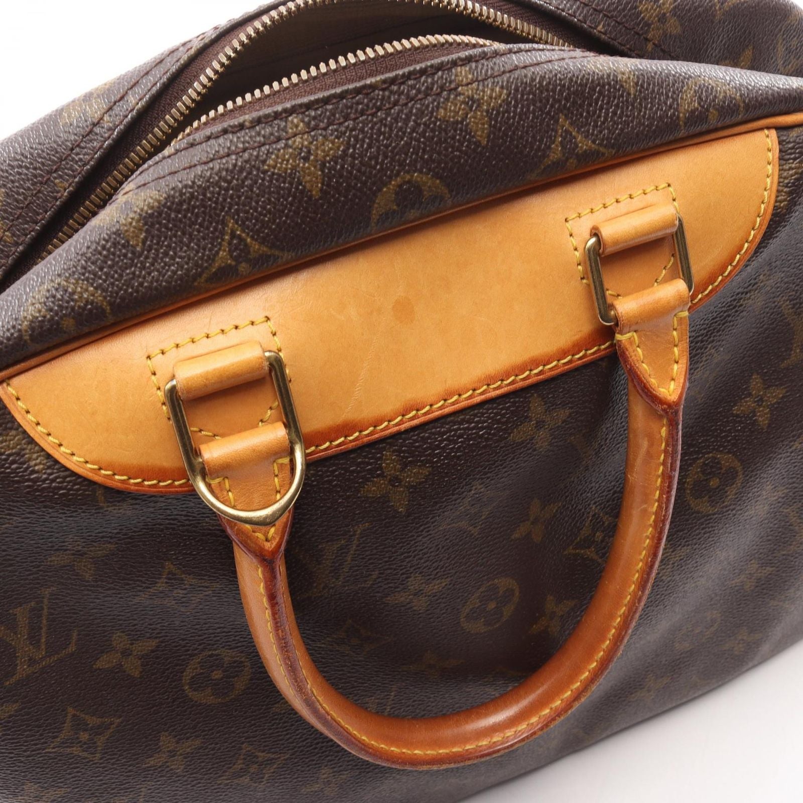 Louis Vuitton Handbag Deauville Bowling Tee Monogram Canvas Leather — view 8