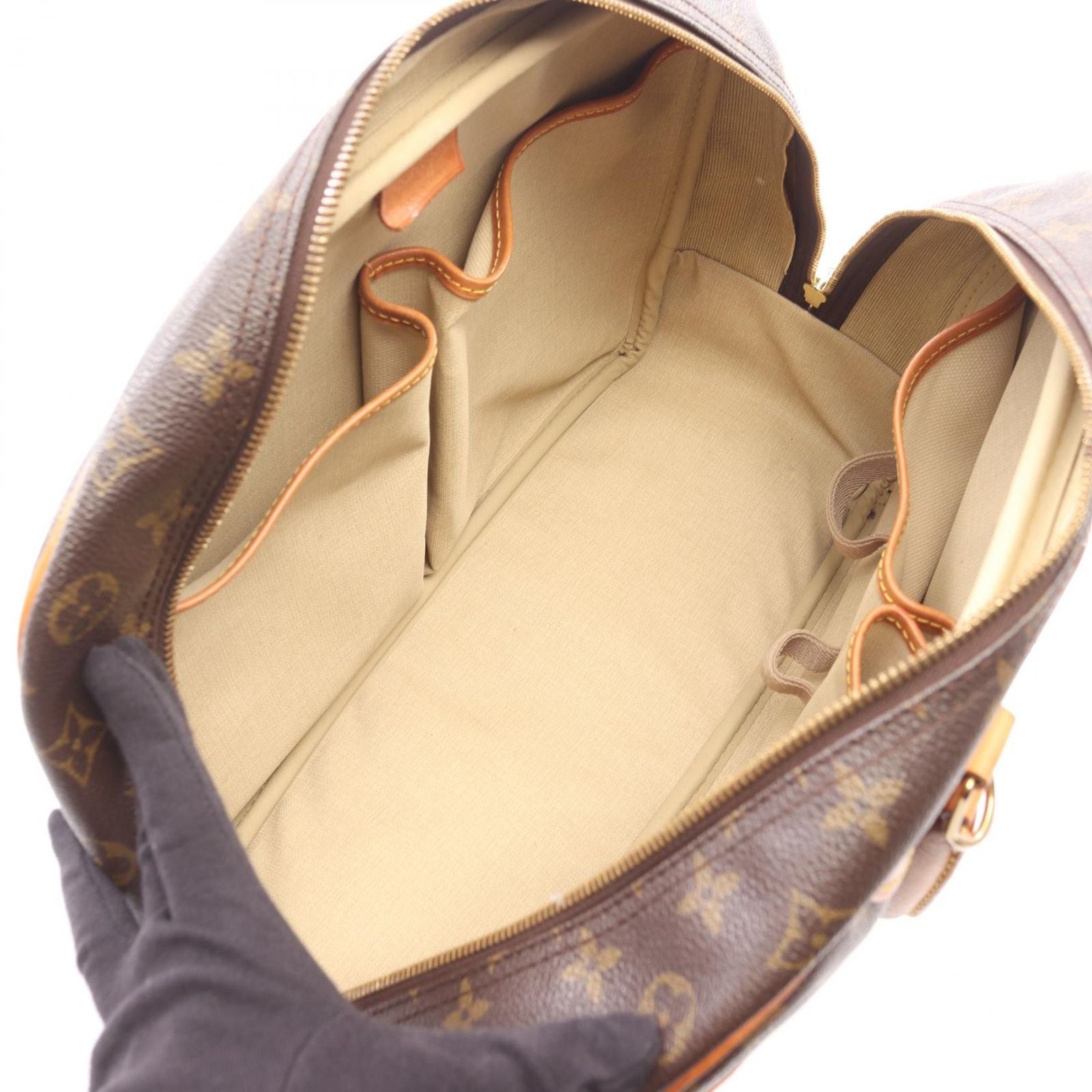 Louis Vuitton Handbag Deauville Bowling Tee Monogram Canvas Leather — view 3