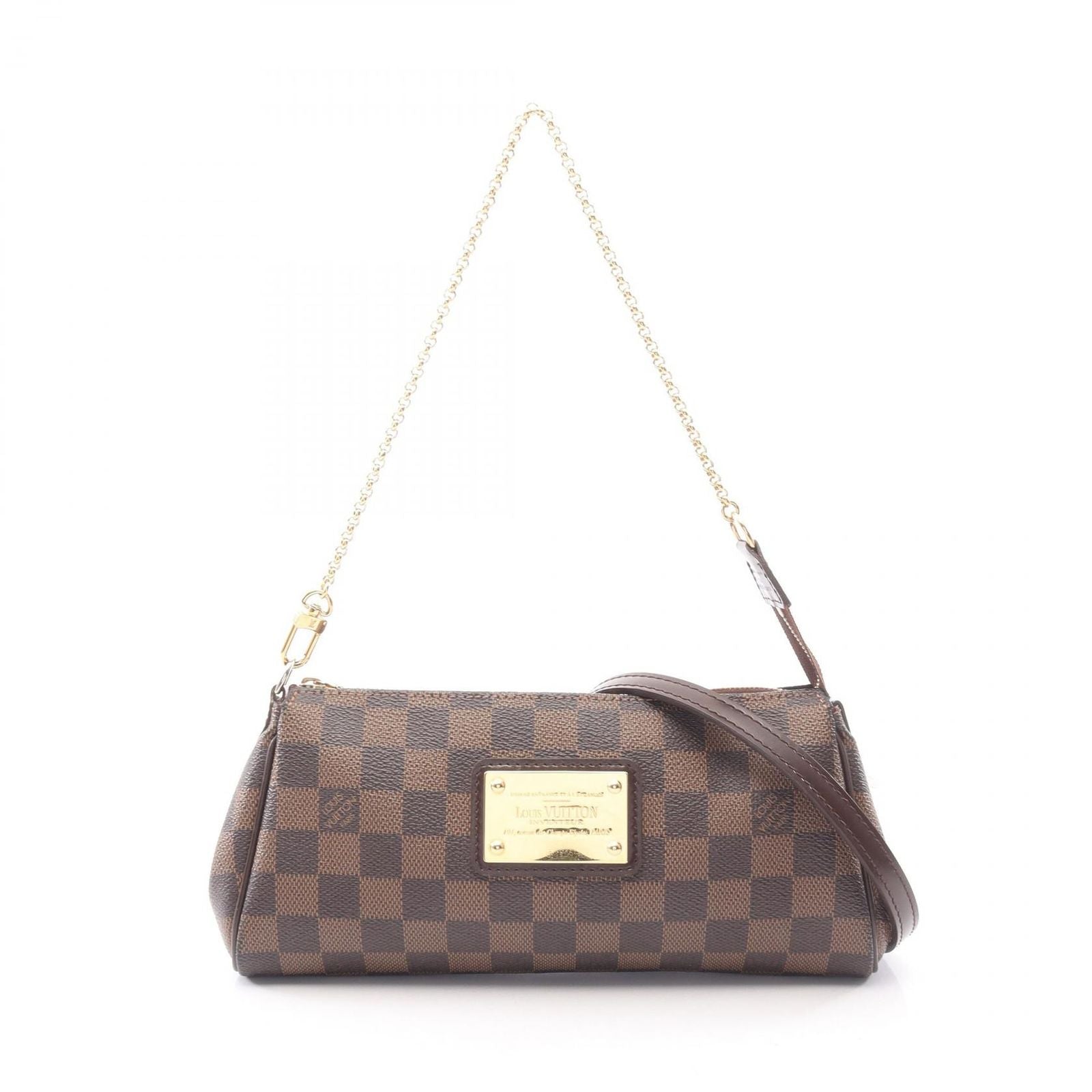 Louis Vuitton Handbag Damier Ebene 2-Way Canvas Leather