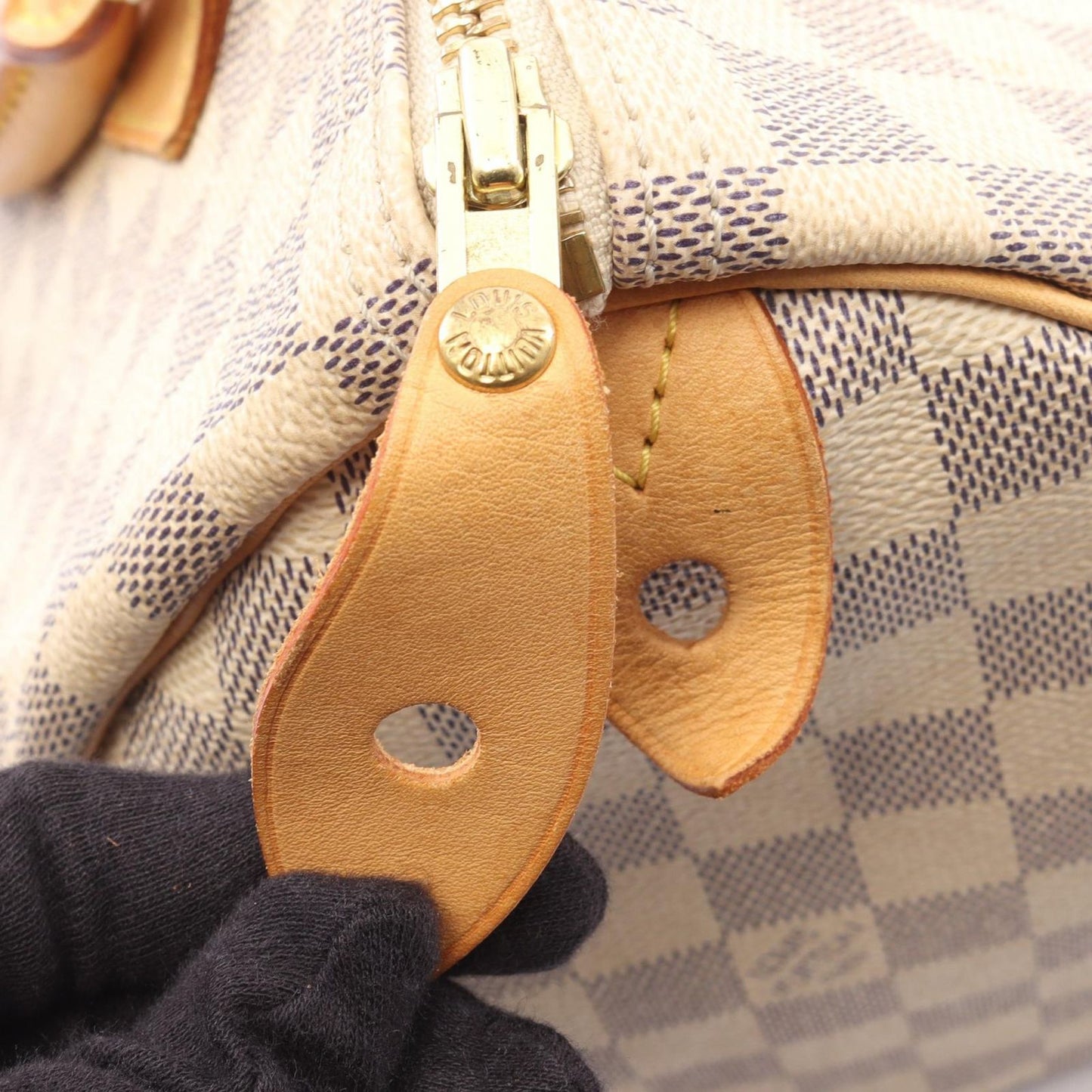 Louis Vuitton Handbag Speedy 30 Damier Azur Canvas Leather — view 8