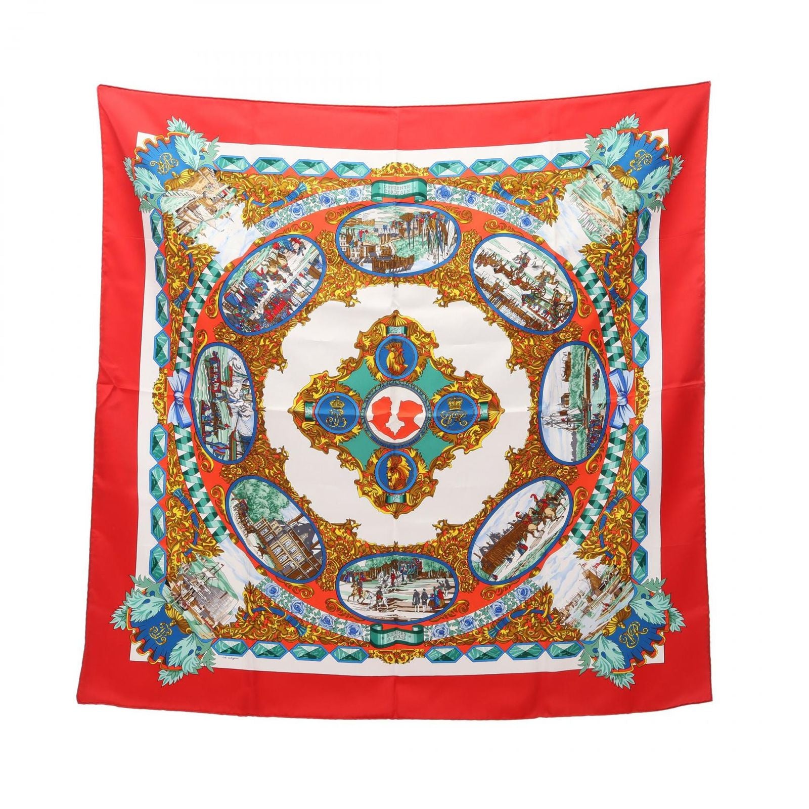 Hermes Scarf Carre 90 L'entente Cordiale Silk