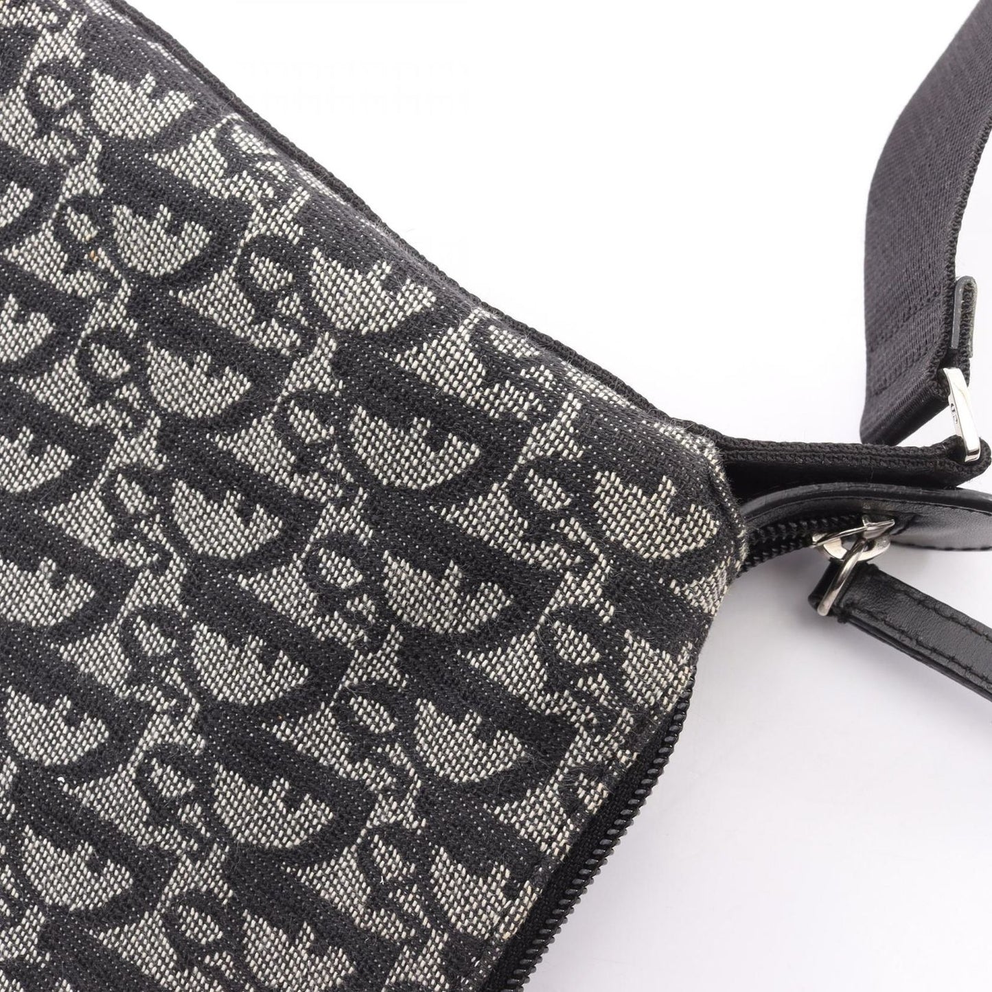 Dior Dio Shoulder Bag Tobta Gray Black Canvas — view 8