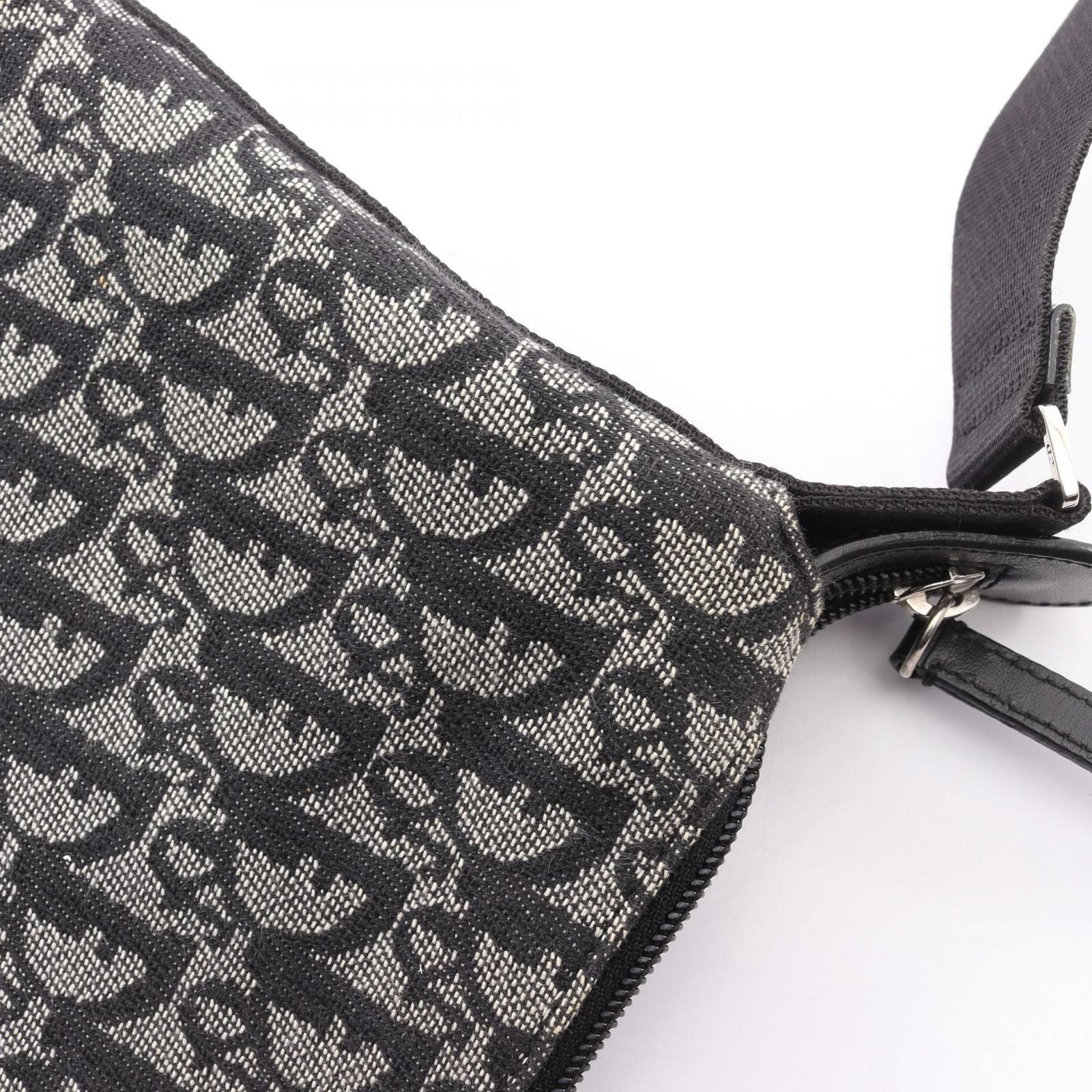Dior Dio Shoulder Bag Tobta Gray Black Canvas — view 8