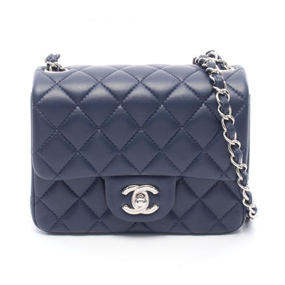 Chanel Shoulder Bag Minimatelasse Navy Lambskin