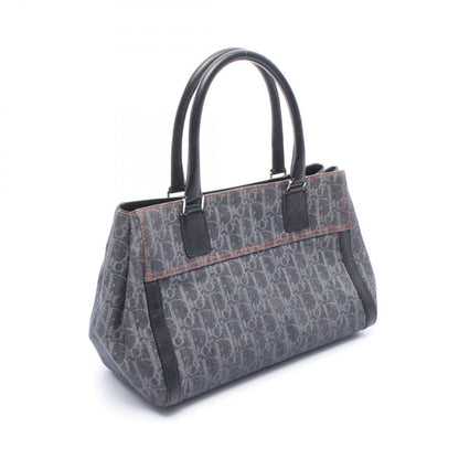 Dior Dio Handbag Tobta Navy Black Orange Denim Leather — view 2