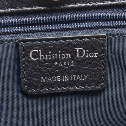 Dior Dio Handbag Tobta Navy Black Orange Denim Leather — view 4