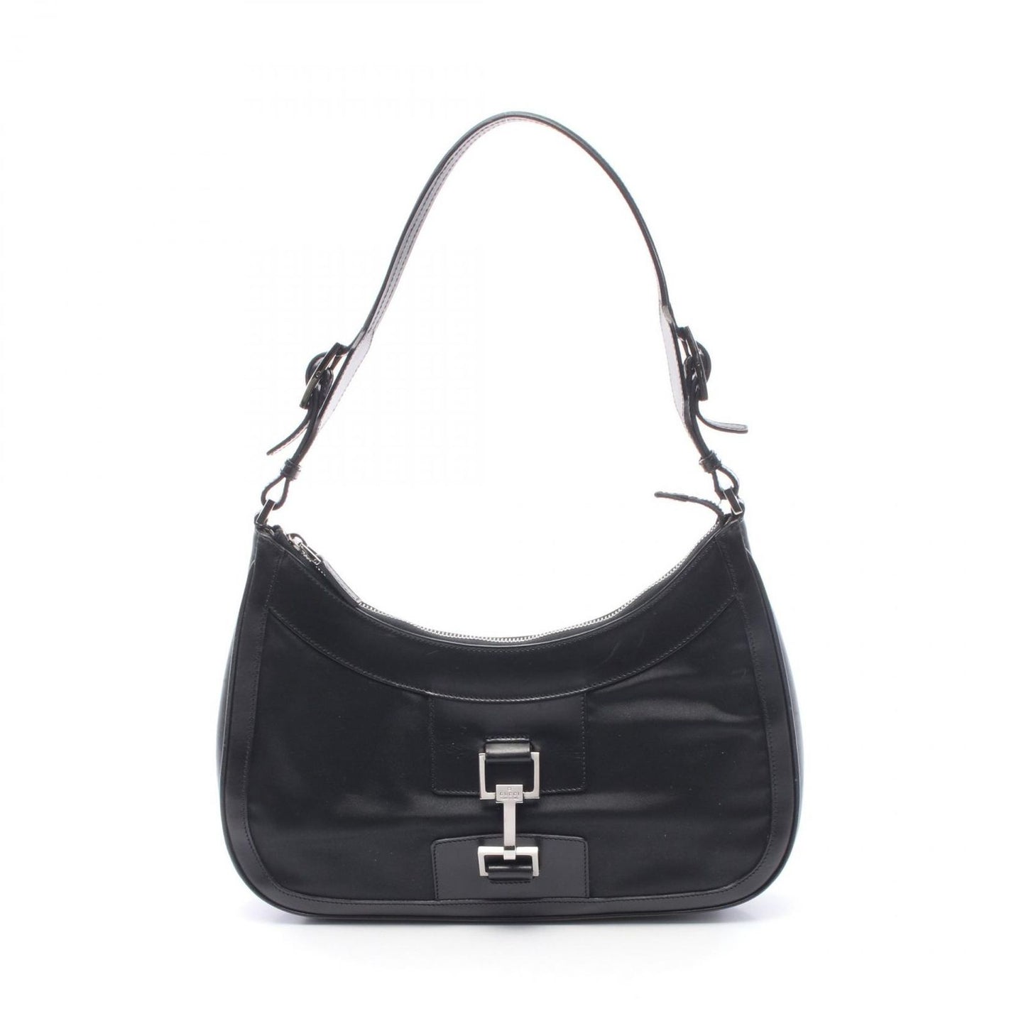 Gucci Shoulder Bag Jackie 001 Black Nylon Leather