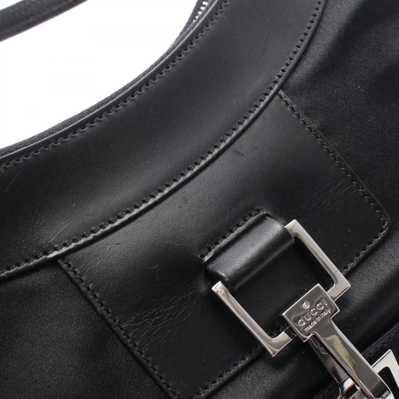 Gucci Shoulder Bag Jackie 001 Black Nylon Leather — view 7