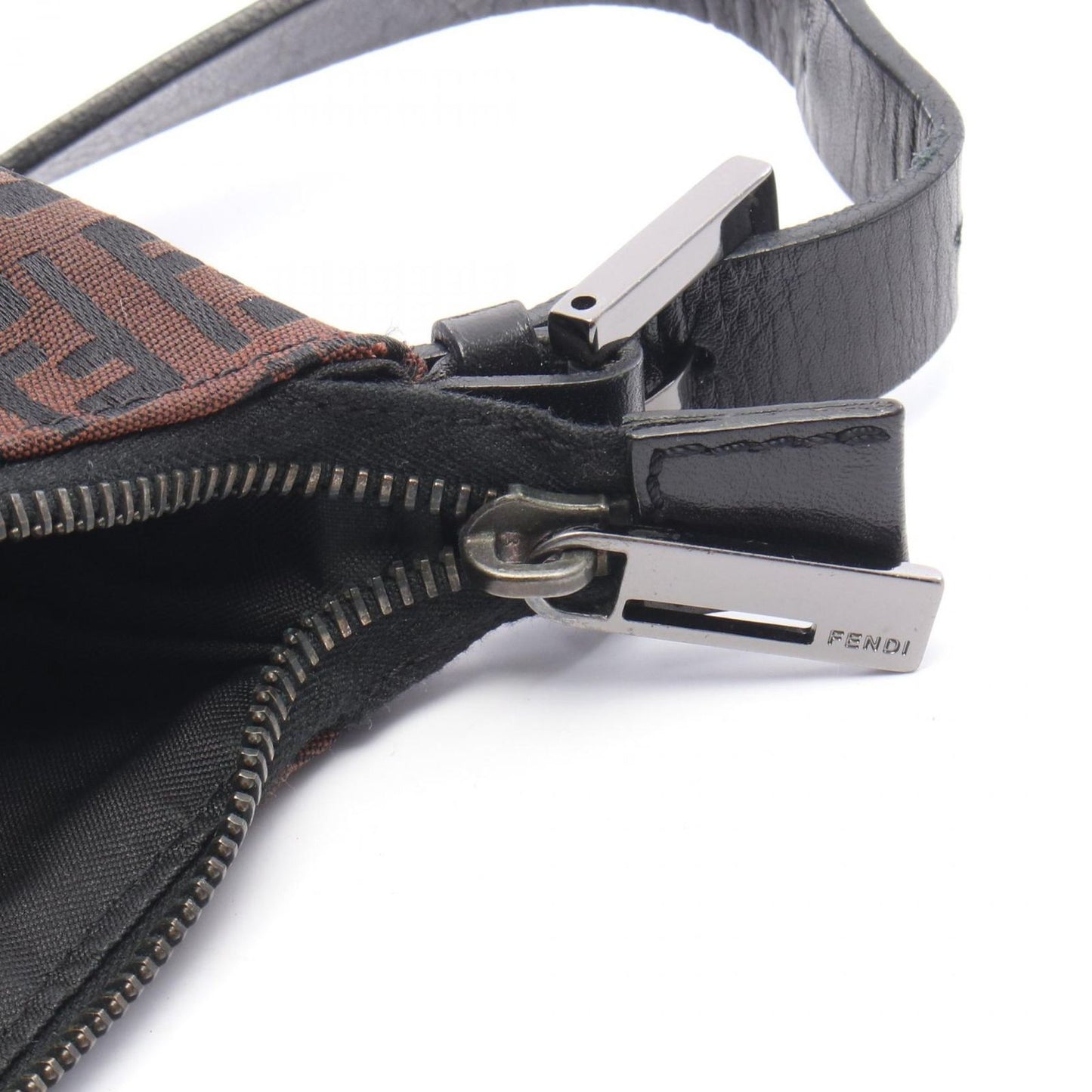 Fendi Shoulder Bag of Brown Nylon Leather of — view 6