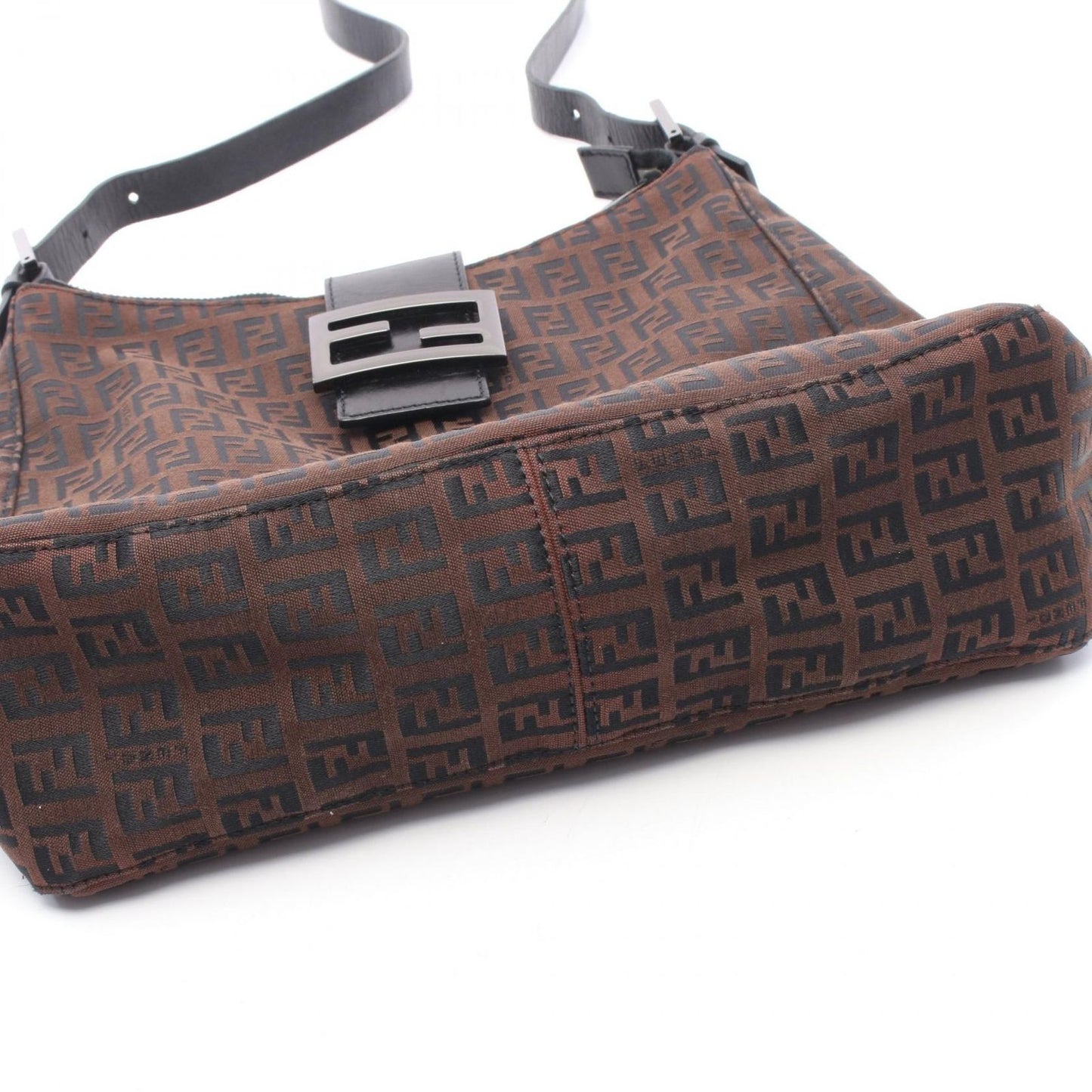 Fendi Shoulder Bag of Brown Nylon Leather of — view 9