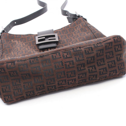 Fendi Shoulder Bag of Brown Nylon Leather of — view 9
