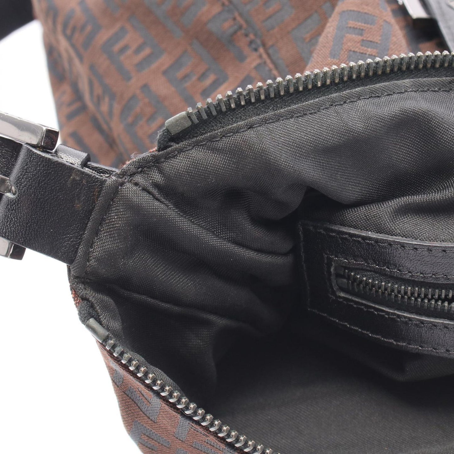 Fendi Shoulder Bag of Brown Nylon Leather of — view 5