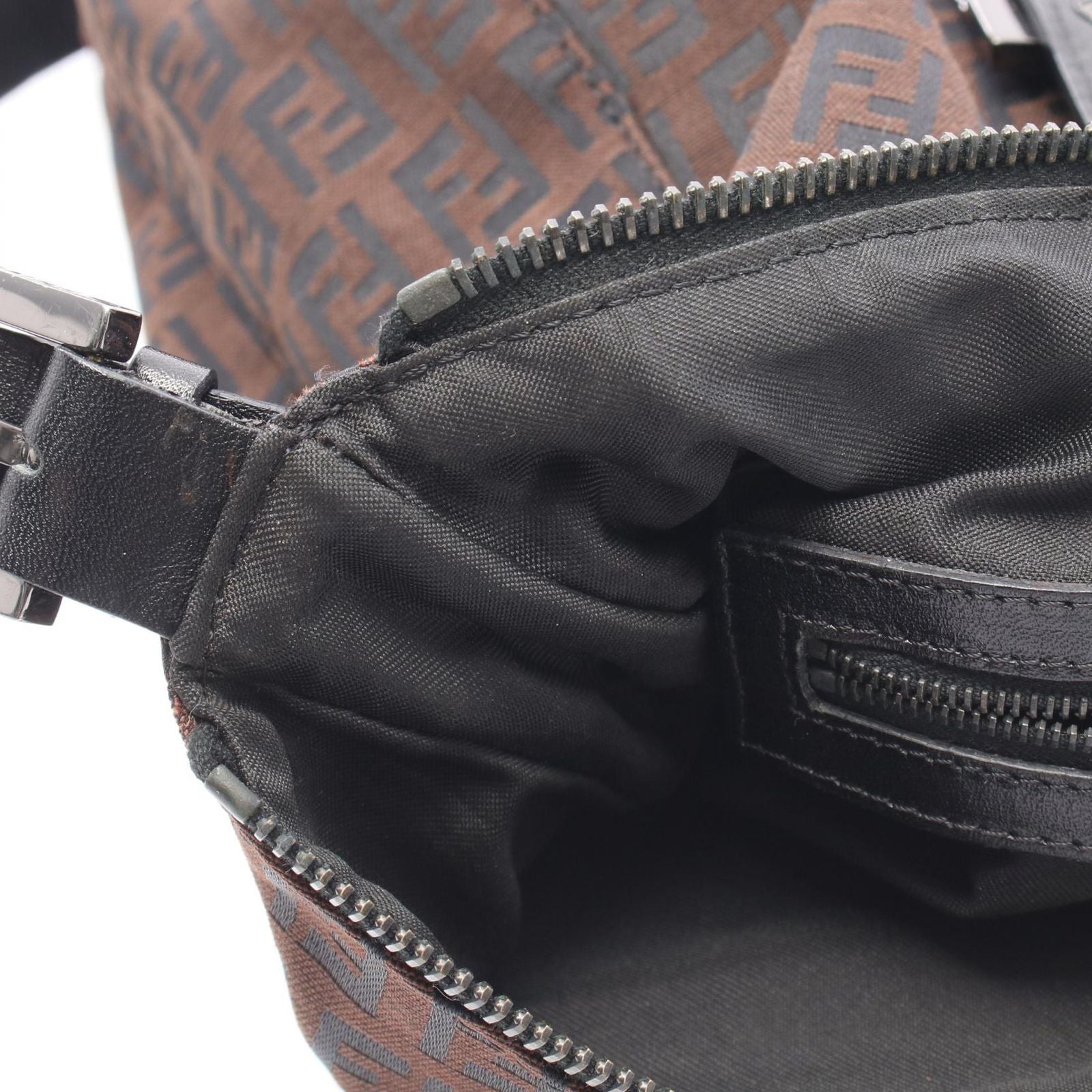 Fendi Shoulder Bag of Brown Nylon Leather of — view 5