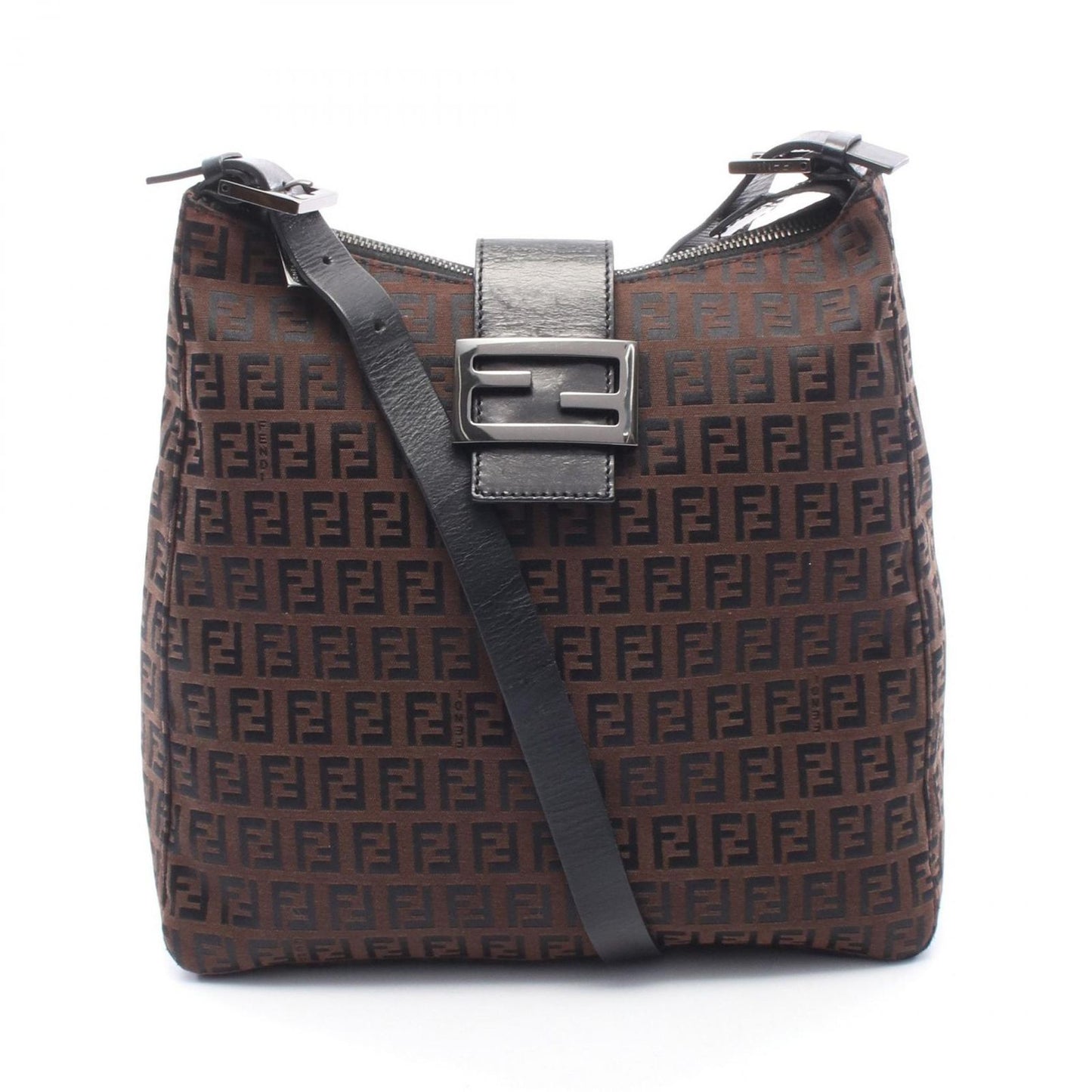 Fendi Shoulder Bag of Brown Nylon Leather of