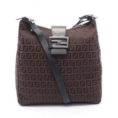 Fendi Shoulder Bag of Brown Nylon Leather of