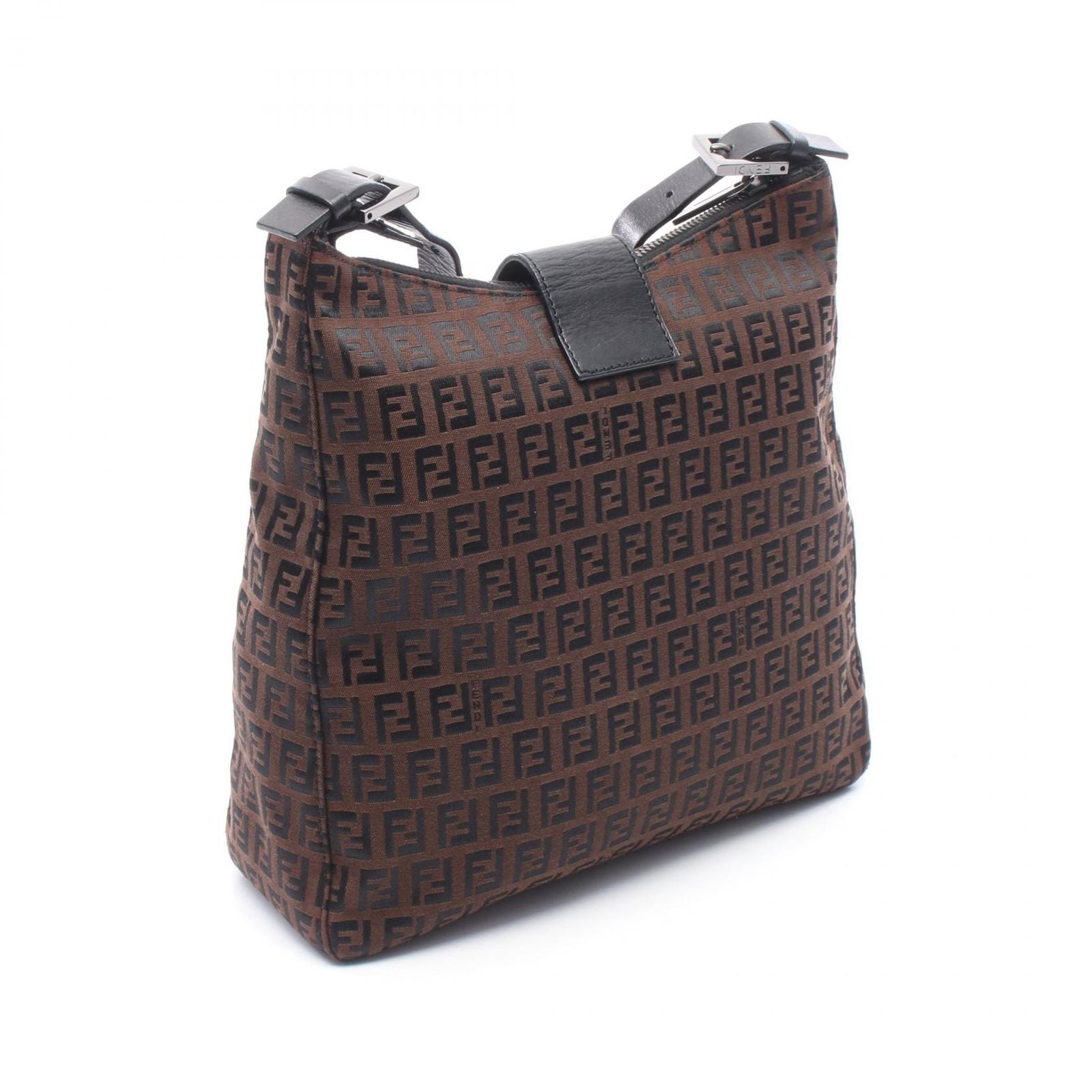 Fendi Shoulder Bag of Brown Nylon Leather of — view 2
