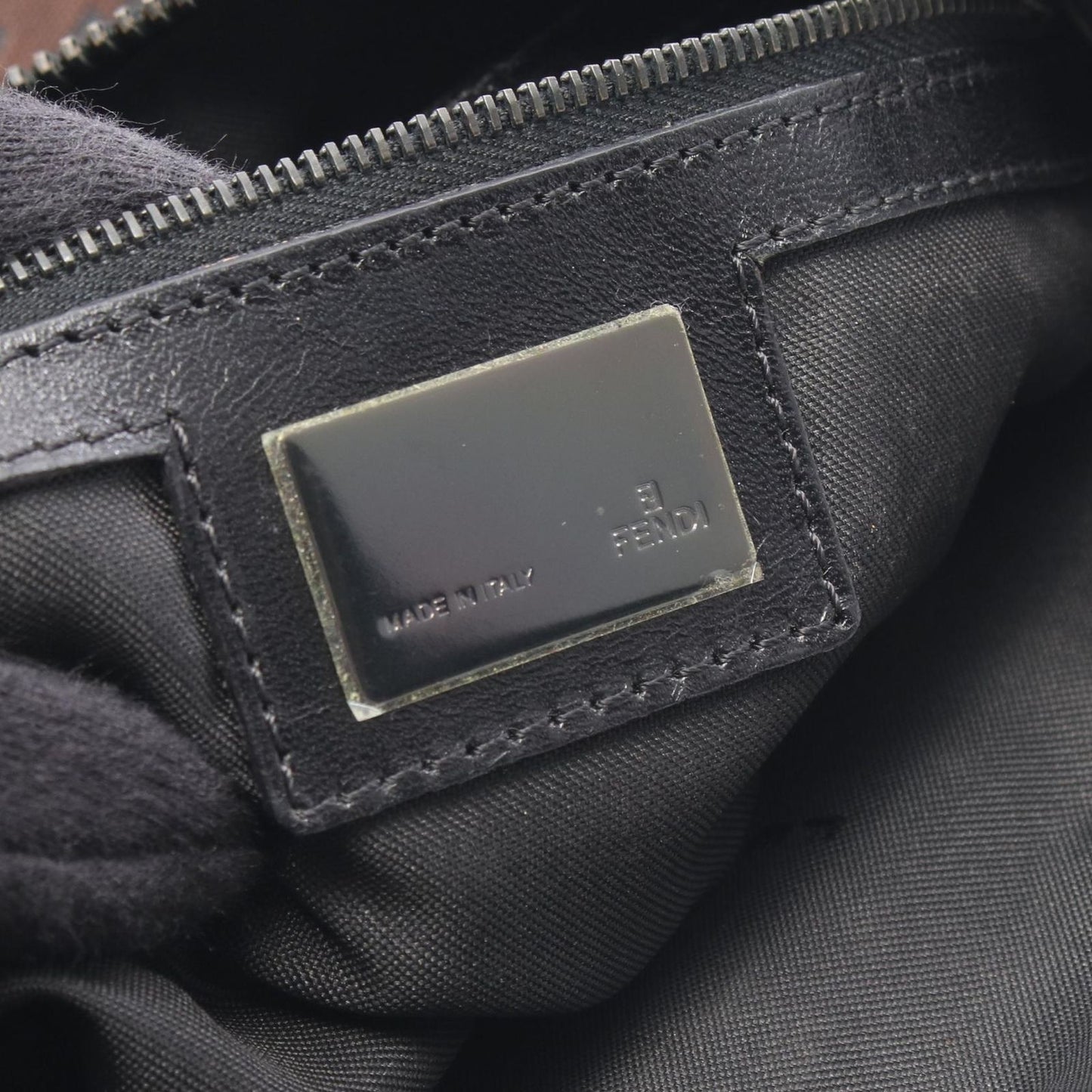 Fendi Shoulder Bag of Brown Nylon Leather of — view 4
