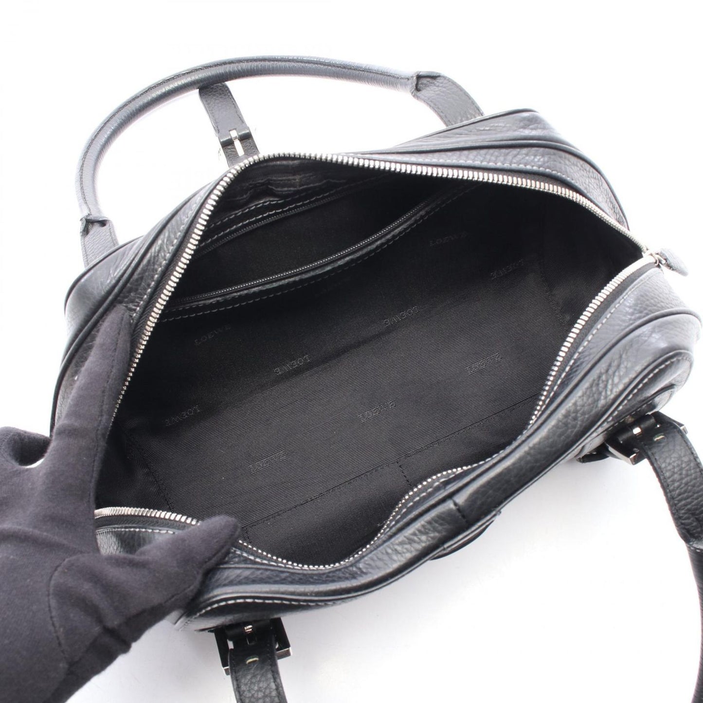 Loewe Handbag Black Leather — view 3
