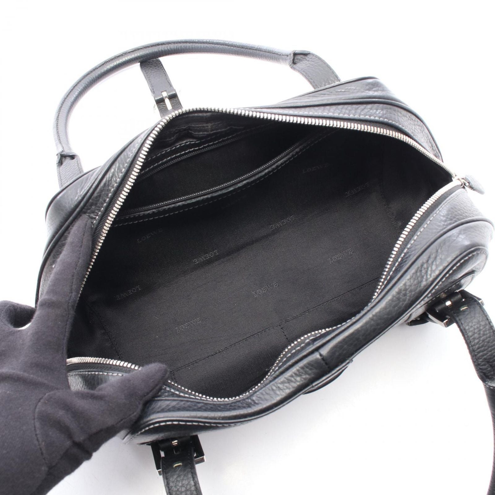 Loewe Handbag Black Leather — view 3