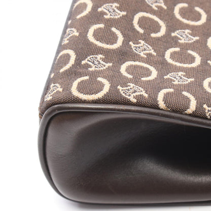 Celine Seri Handbag Brown Canvas Leather — view 9