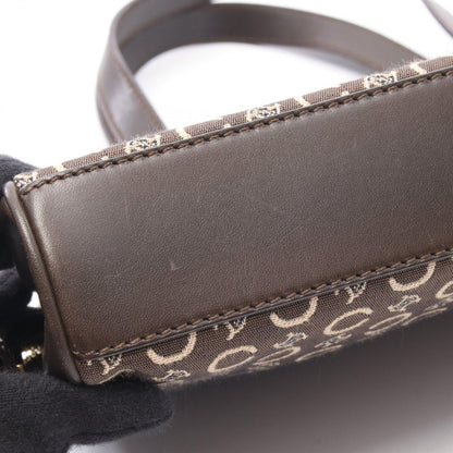 Celine Seri Handbag Brown Canvas Leather — view 7
